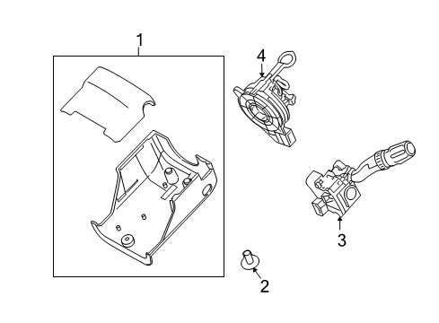 2012 Lincoln MKT Shroud, Switches & Levers Diagram