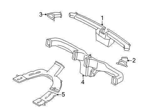 2005 Ford Escape Ducts Diagram 1 - Thumbnail
