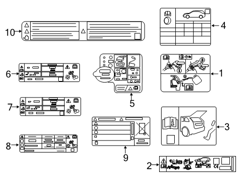 2021 Ford Escape Label Diagram for LJ6Z-17A083-C