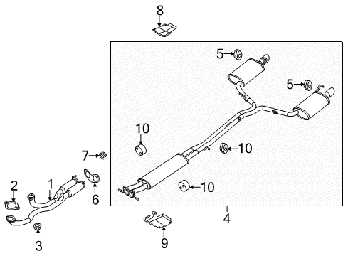 2015 Lincoln MKZ Front Hanger Diagram for DP5Z-5A204-B