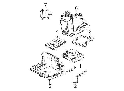 2000 Ford E-150 Econoline Club Wagon A/C Evaporator & Heater Components Diagram 3 - Thumbnail