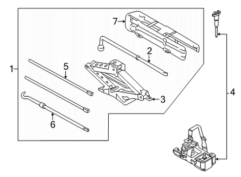 2022 Ford F-150 Jack & Components Diagram