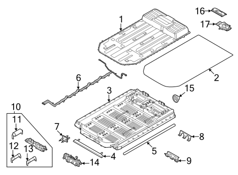 2022 Ford E-Transit Battery Assembly Diagram for NK4Z-10B759-A