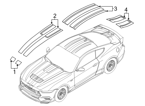 2024 Ford Mustang Stripe Tape Diagram 3 - Thumbnail