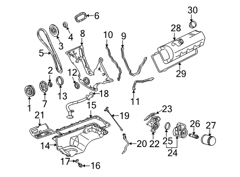 1999 Ford Mustang Oil Tube Diagram for XR3Z-6754-BA
