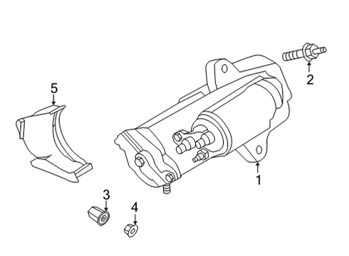 2021 Ford Bronco Sport Starter Diagram for K2GZ-11002-H