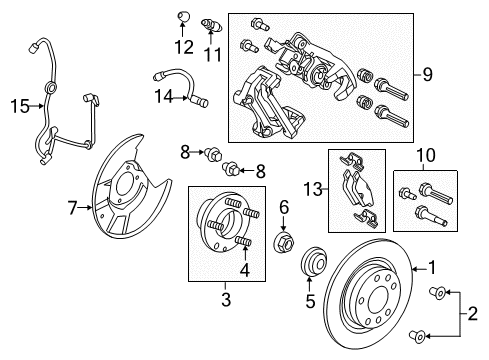 2010 Ford Fusion Brake Components, Brakes Diagram 5 - Thumbnail