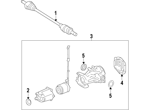 2015 Ford Police Interceptor Utility Rear Axle, Axle Shafts & Joints, Differential, Drive Axles, Propeller Shaft Diagram