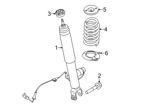 2014 Lincoln MKS Shocks & Components - Rear Diagram 2 - Thumbnail