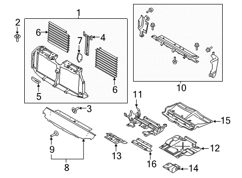 2020 Ford F-150 Splash Shields Diagram 3 - Thumbnail