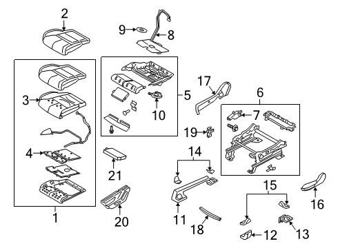 2021 Lincoln Navigator Front Seat Components Diagram