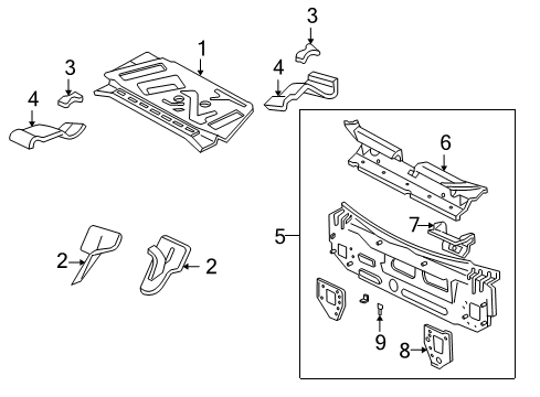 2002 Ford Focus Bumper Bracket, Rear Driver Side Diagram for 2M5Z-17C914-AA