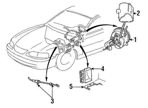1995 Ford Mustang Cruise Switch Diagram for F5ZZ-9C888-AB
