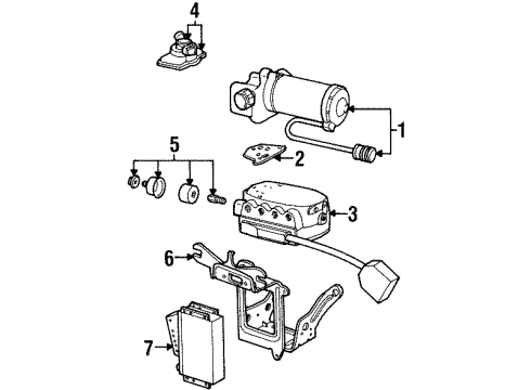 1995 Lincoln Mark VIII ABS Components Diagram