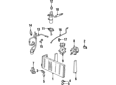2002 Mercury Villager A/C Condenser, Compressor & Lines Diagram 2 - Thumbnail