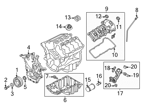 2012 Ford Mustang Oil Filler Tube Diagram for BT4Z-6763-A