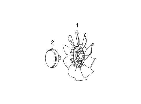 2005 Ford F-350 Super Duty Cooling System, Radiator, Water Pump, Cooling Fan Diagram 1 - Thumbnail