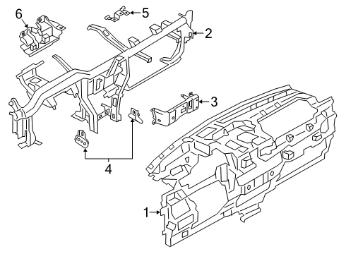 2023 Lincoln Corsair Cluster & Switches, Instrument Panel Diagram 4 - Thumbnail