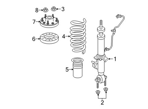 2015 Ford Expedition Struts & Components - Front Diagram 1 - Thumbnail