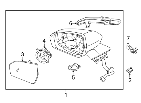 2021 Lincoln Nautilus Outside Mirrors Diagram