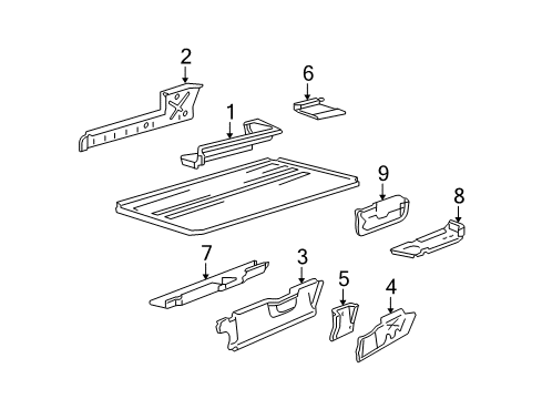 2009 Ford E-150 Rear Floor & Rails Diagram 3 - Thumbnail