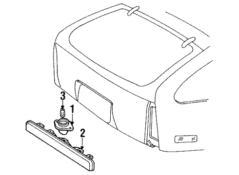 1992 Ford Taurus License Lamps Diagram 2 - Thumbnail