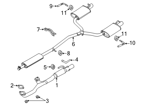 2014 Ford Explorer Exhaust Components Diagram 3 - Thumbnail