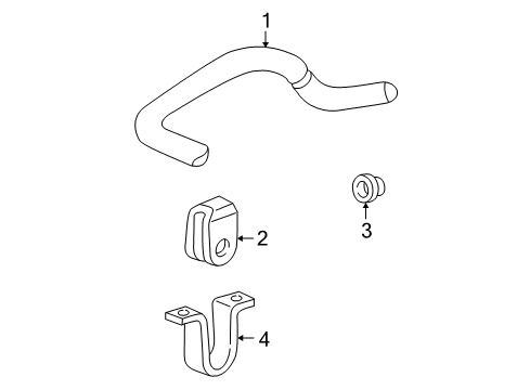 2001 Ford E-350 Econoline Club Wagon Stabilizer Bar & Components - Front Diagram