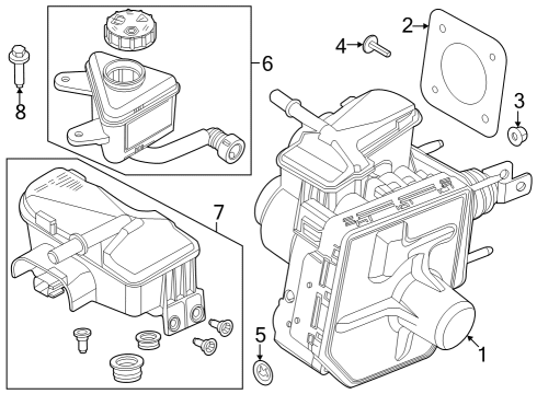 2021 Lincoln Aviator Booster Assembly Pin Diagram for L1MZ-2L523-A