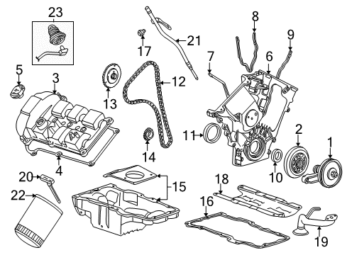2000 Ford Taurus Air Filter Diagram for YF1Z-9601-AC
