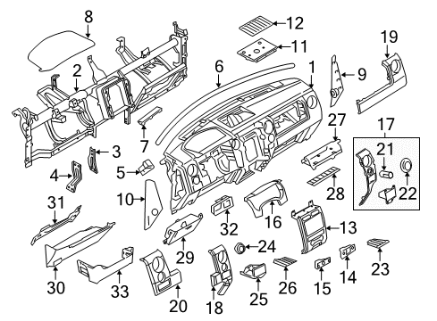 2012 Ford F-150 Closure Panel Bracket, Passenger Side Diagram for 9L3Z-15045F38-A