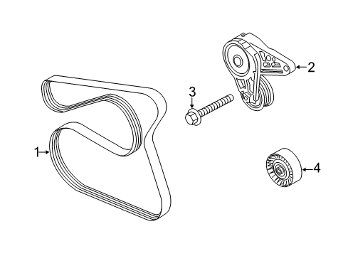 2013 Ford Escape Belts & Pulleys Diagram