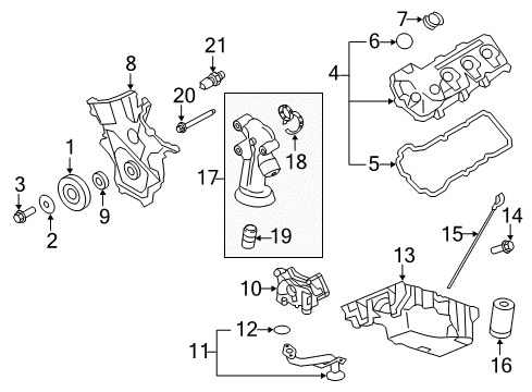 2012 Lincoln MKX Engine Parts, Mounts, Cylinder Head & Valves, Camshaft & Timing, Oil Pan, Oil Pump, Crankshaft & Bearings, Pistons, Rings & Bearings, Variable Valve Timing Diagram