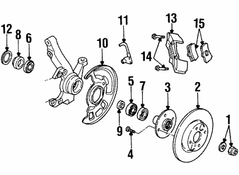 1996 Ford Aspire Front Sensor, Passenger Side Diagram for F4BZ2C179A