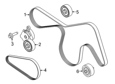 2021 Ford F-150 Belts & Pulleys, Maintenance Diagram 1 - Thumbnail