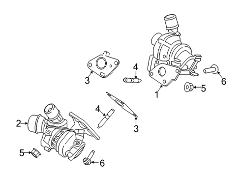 2023 Ford F-150 Turbocharger & Components Diagram 1 - Thumbnail