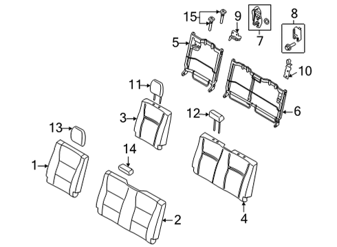 2022 Ford F-150 Rear Seat Components Diagram 5 - Thumbnail