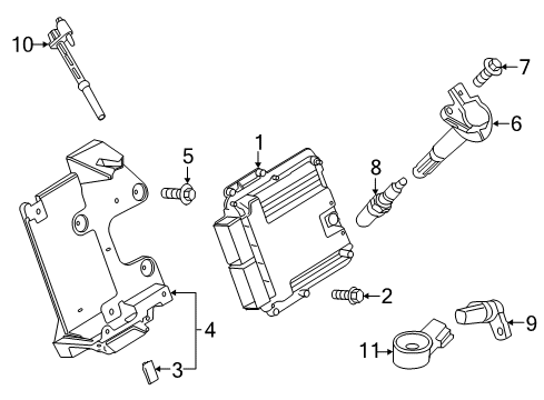2022 Ford Mustang Spark Plug Diagram for CYFS-092-YPT4X