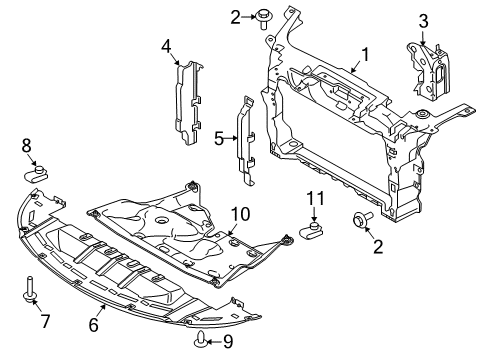 2011 Ford Taurus Radiator Support Diagram