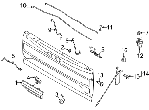 2023 Ford F-150 Lock & Hardware Diagram 8 - Thumbnail