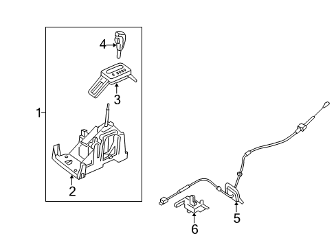 2008 Mercury Sable Gear Shift Control - AT Diagram
