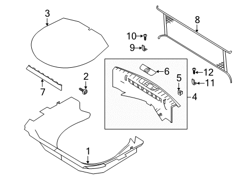 2011 Ford Explorer Interior Trim - Rear Body Diagram