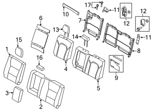 2022 Ford F-150 Rear Seat Components Diagram 3 - Thumbnail