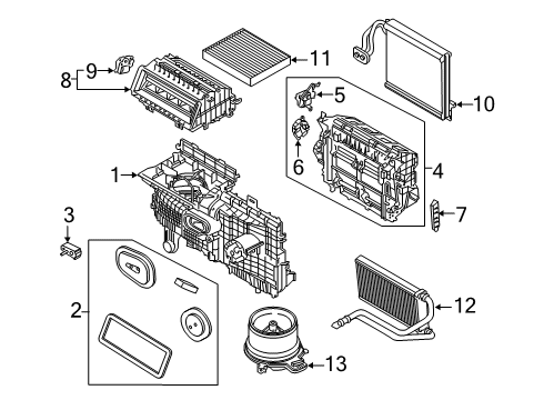 2020 Ford Escape A/C Evaporator Components Diagram 2 - Thumbnail