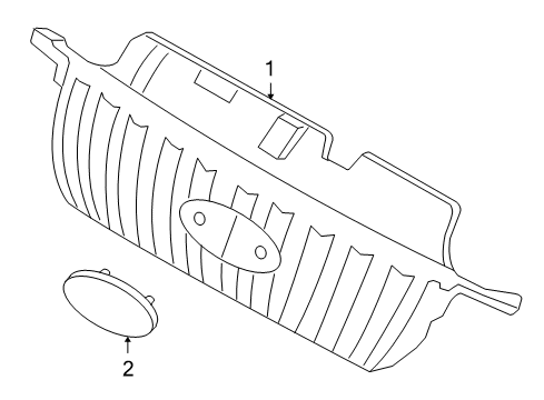 2006 Ford Escape Grille Panel Diagram 1 - Thumbnail