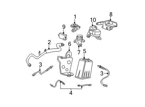 2004 Ford Mustang EGR System, Emission Diagram 2 - Thumbnail
