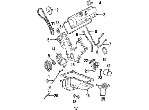 2000 Ford Crown Victoria Air Filter Diagram for E5TZ-9601-B