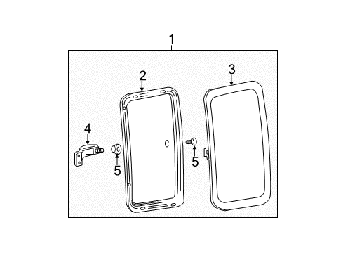 2014 Ford F-350 Super Duty Rear Door - Glass & Hardware Diagram 2 - Thumbnail