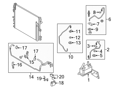 2017 Ford Edge Transmission Cooler Diagram for G2GZ-7A095-A