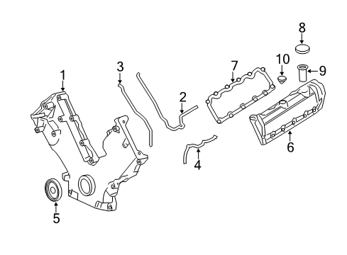 2009 Ford Expedition Valve & Timing Covers Diagram
